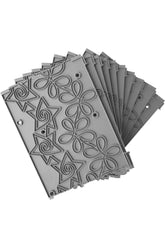 Plastic Pattern Perfect Stars and Flowers 10pc Set